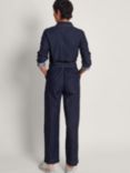 Monsoon Harper Cotton Jumpsuit, Denim Blue