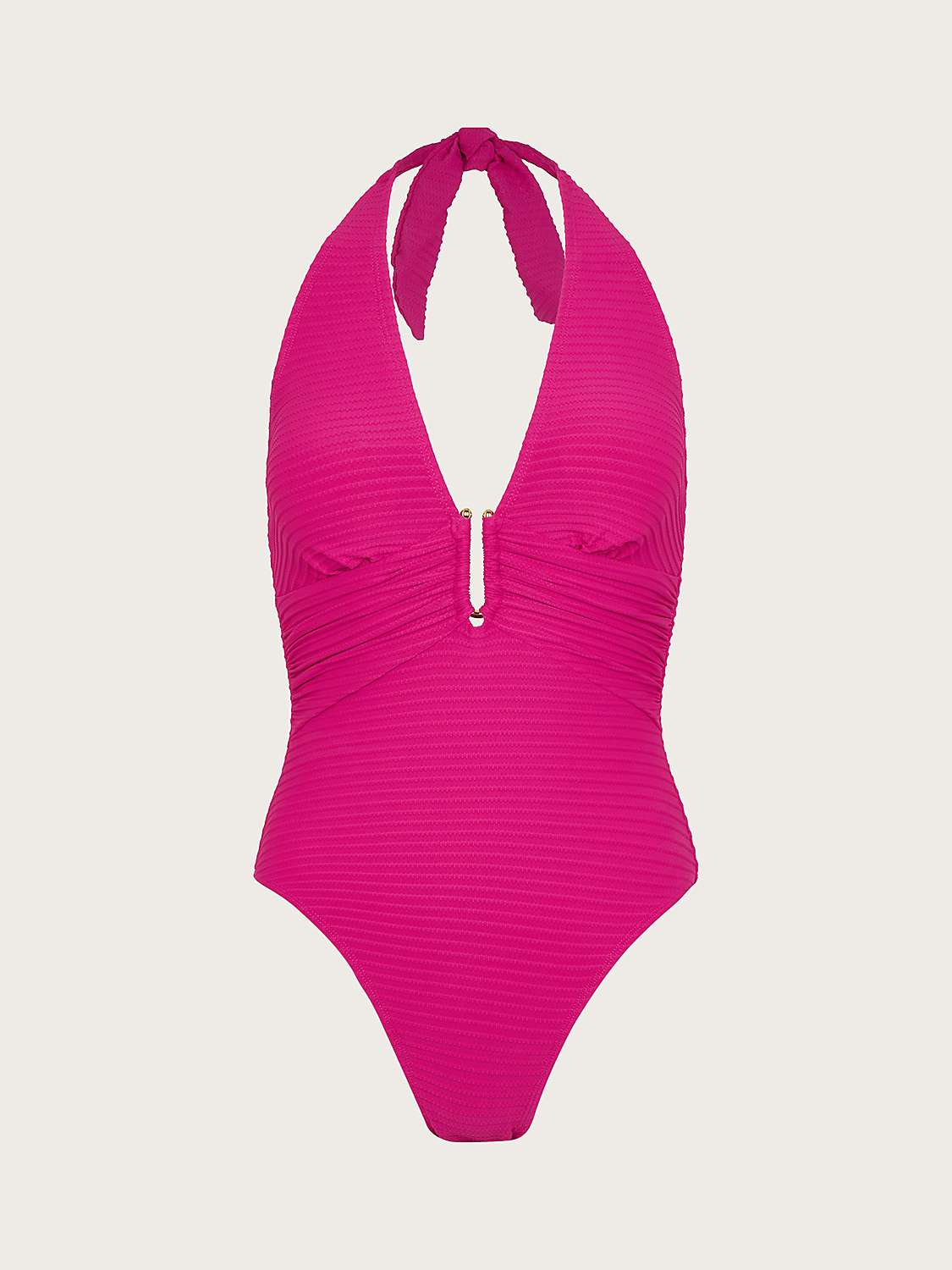 Buy Monsoon Maria Halter Neck Swimsuit, Pink Online at johnlewis.com
