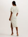 Ted Baker Raelea Rib Engineered Bodycon Midi Dress, Ivory