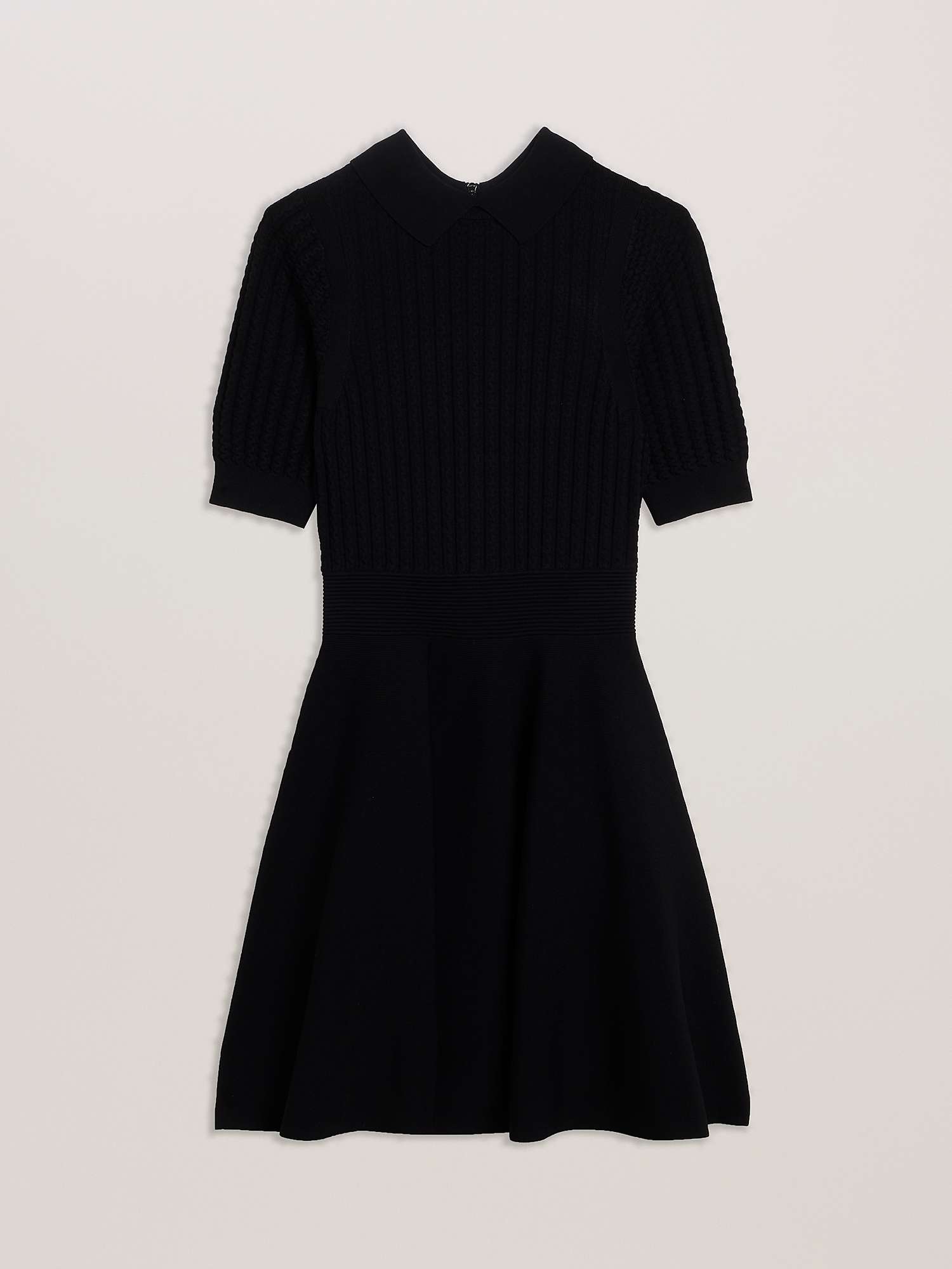 Buy Ted Baker Miiaaa Knitted Skater Dress, Black Online at johnlewis.com