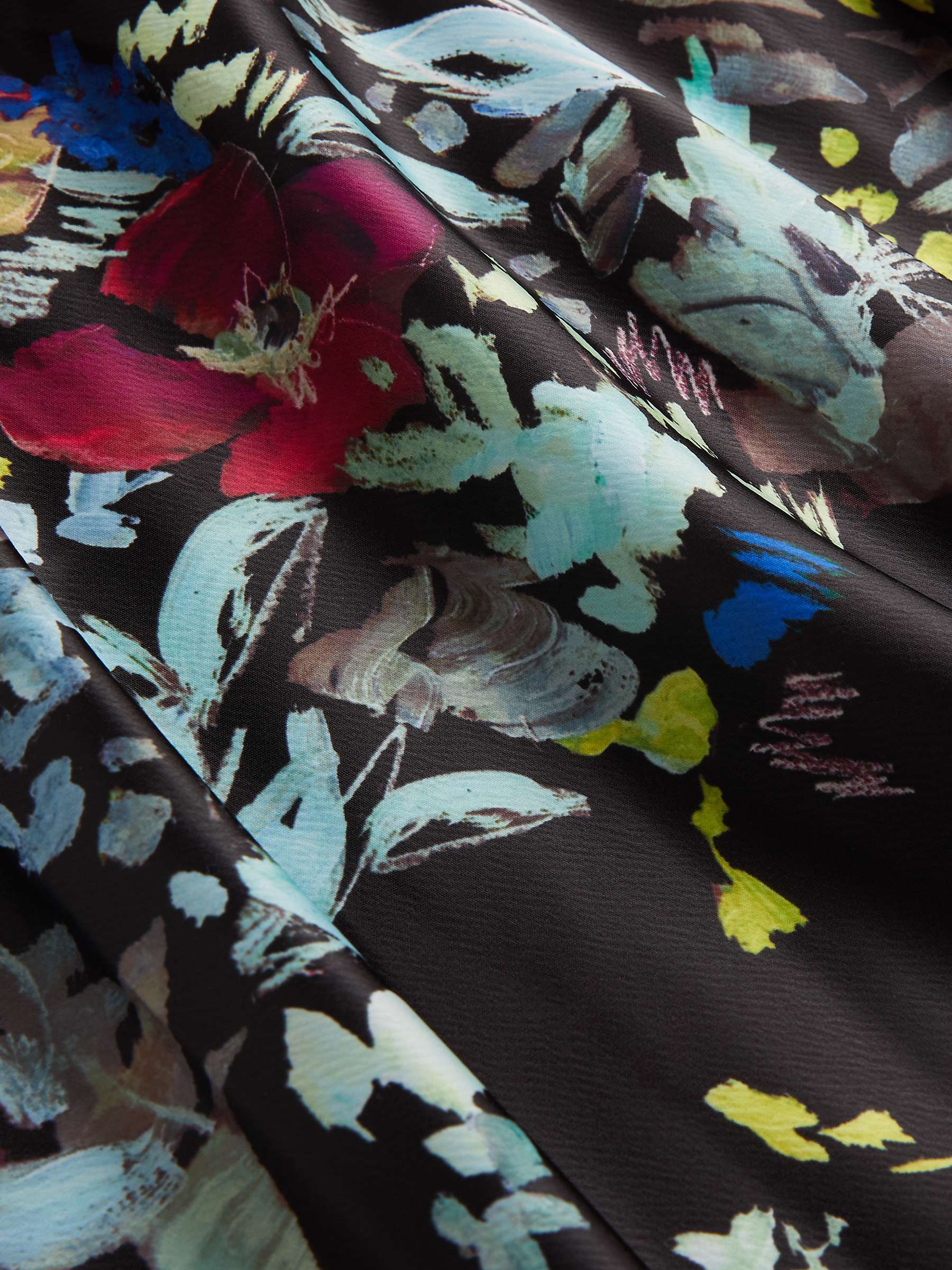 Buy Ted Baker Maulina Floral Skirt Midi Dress, Black/Multi Online at johnlewis.com