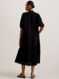 Ted Baker Nikaia Oversized Broderie Midi Dress, Black