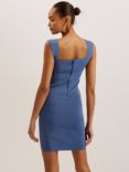 Ted Baker Imojenn Knitted Bodycon Mini Dress, Blue