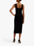 Ted Baker Sharmay Scallop Strap Bodycon Midi Dress, Black
