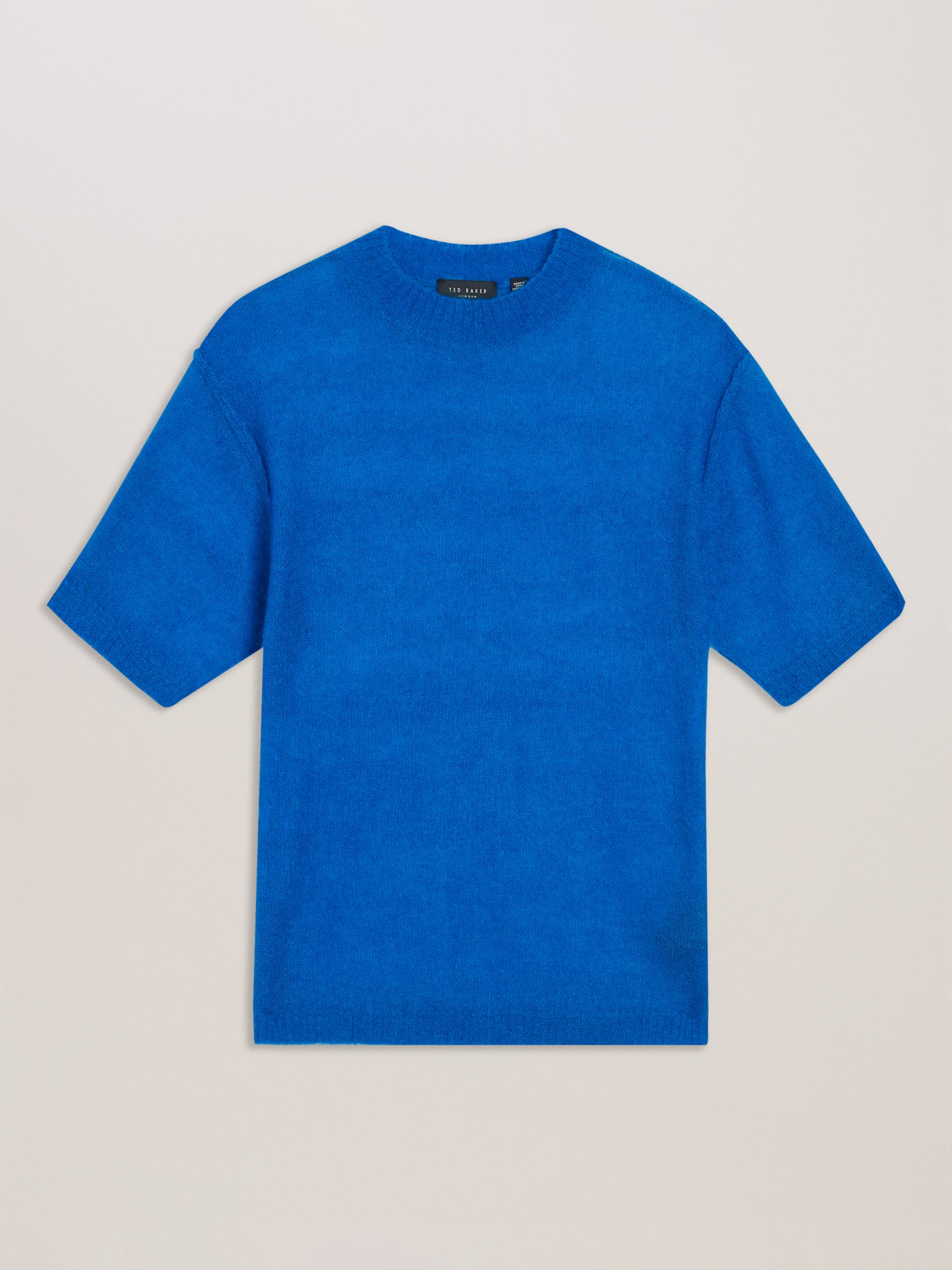 Buy Ted Baker Chrisii Mohair Knit Easy Fit Top, Blue Online at johnlewis.com