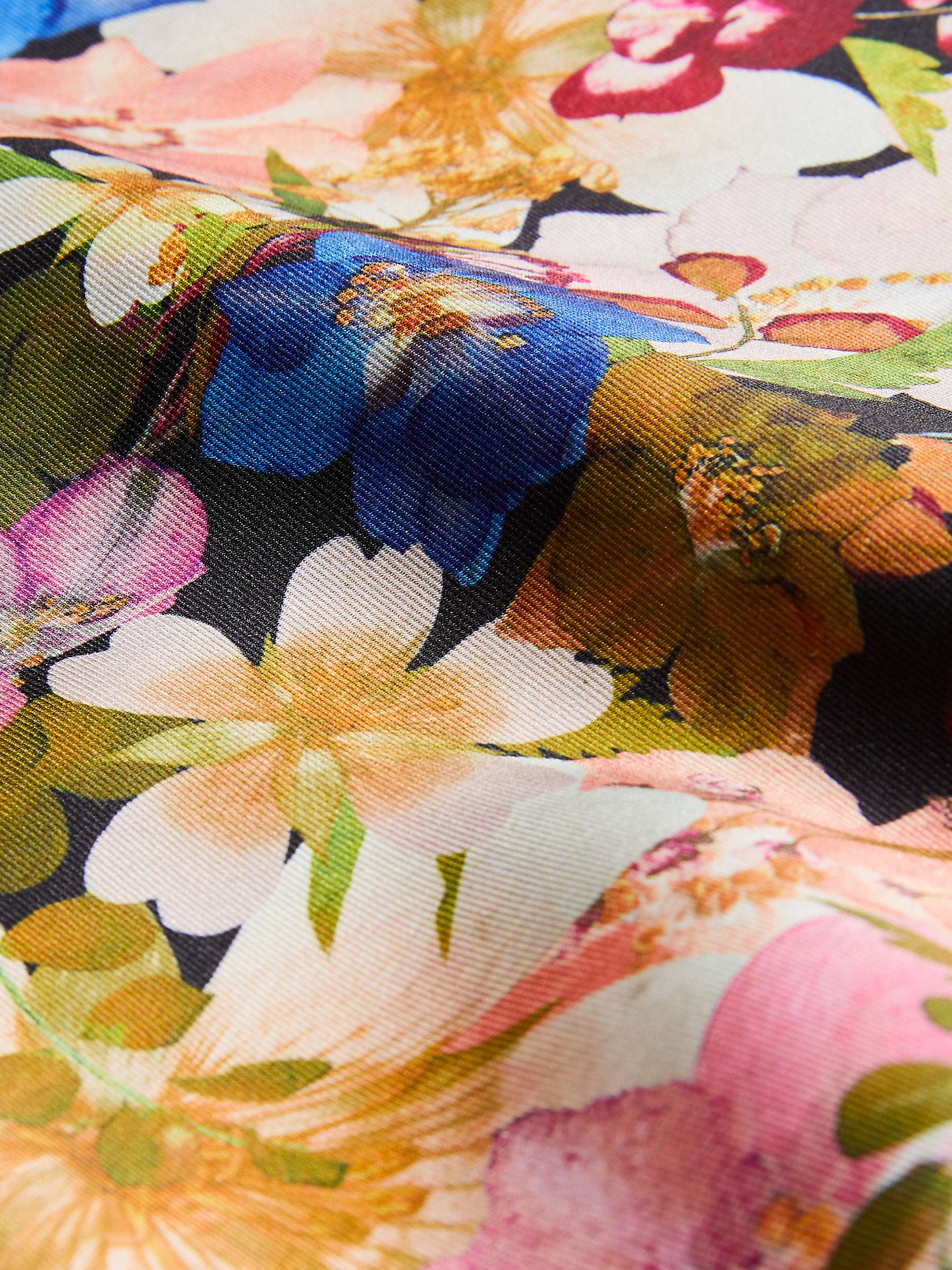 Buy Ted Baker Delbi Floral Print Satin Front Jumper, Black/Multi Online at johnlewis.com
