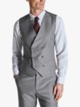 Ted Baker Soft Check Wool Blend Slim Fit Waistcoat, Grey