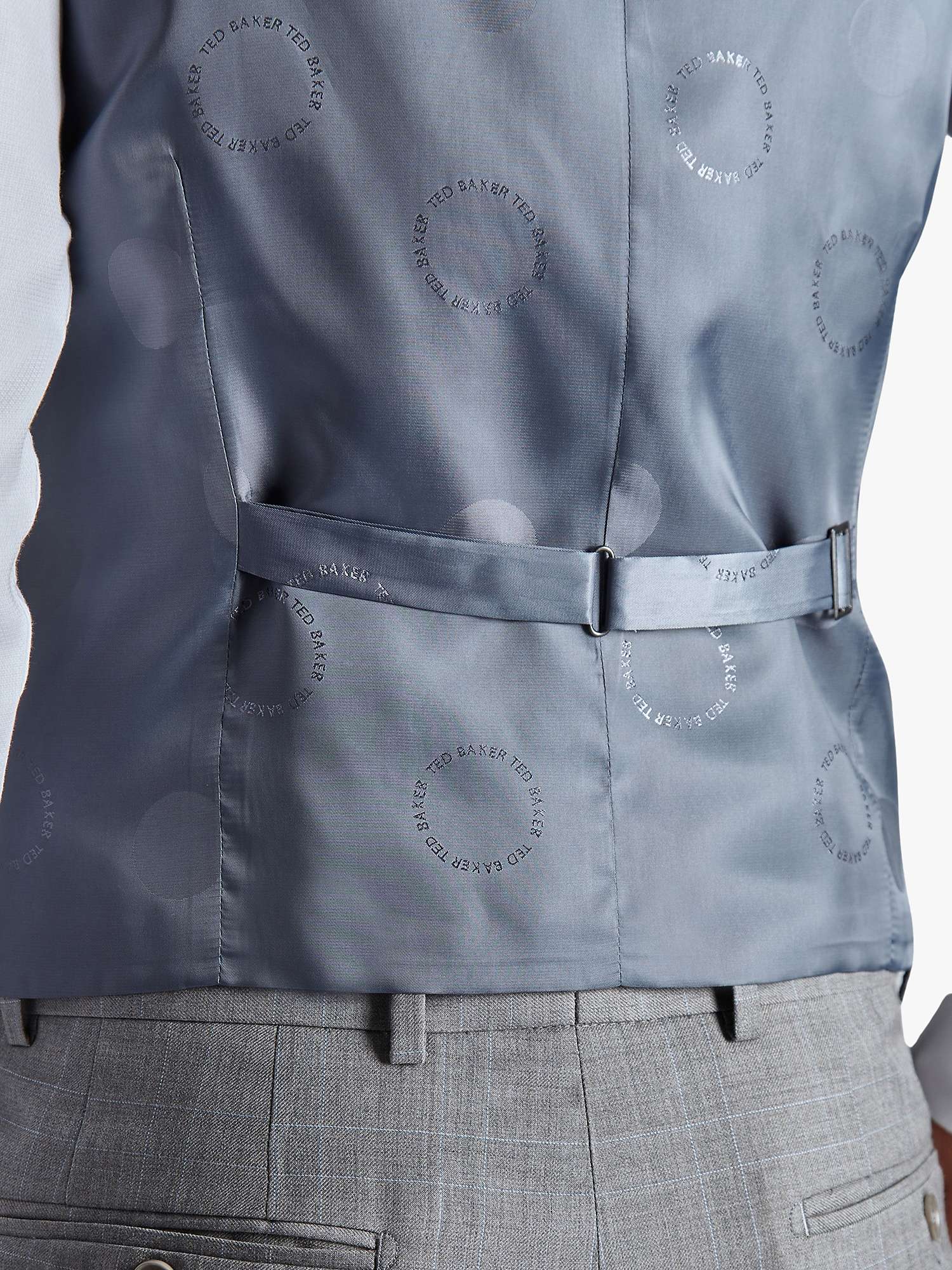 Buy Ted Baker Soft Check Wool Blend Slim Fit Waistcoat, Grey Online at johnlewis.com