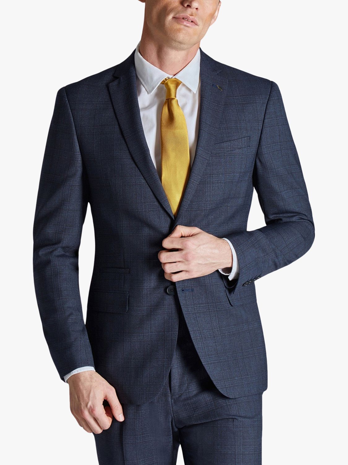 Ted Baker Ara Slim Fit Textured Check Wool Blend Suit Jacket, Navy, 42S