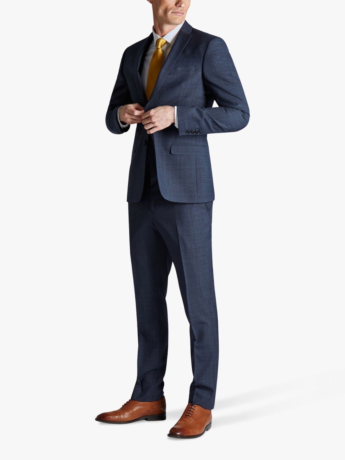 Buy Ted Baker Ara Slim Fit Textured Check Wool Blend Suit Jacket, Navy Online at johnlewis.com