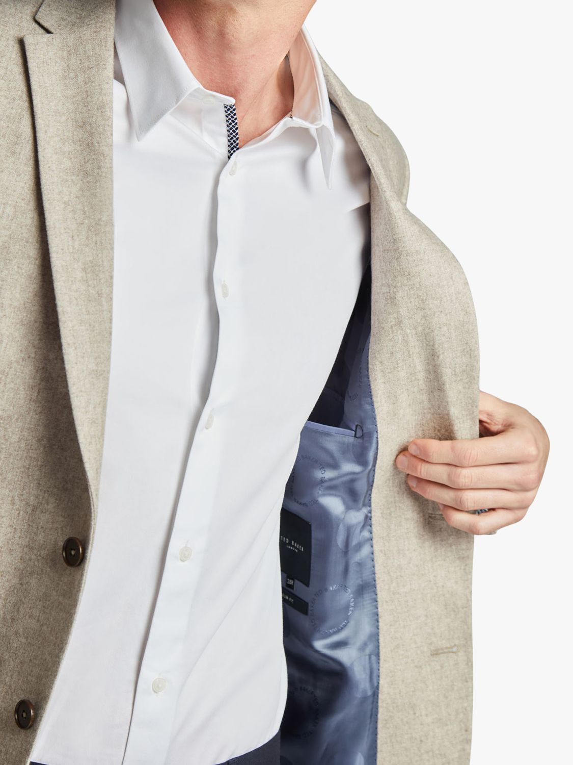 Buy Ted Baker Apus Slim Fit Wool Blend Suit Jacket, Oatmeal Online at johnlewis.com