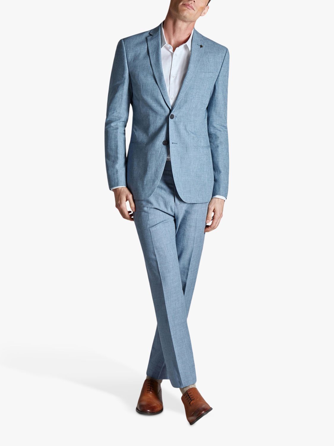 Buy Ted Baker Hydra Linen Slim Fit Suit Jacket, Blue Online at johnlewis.com