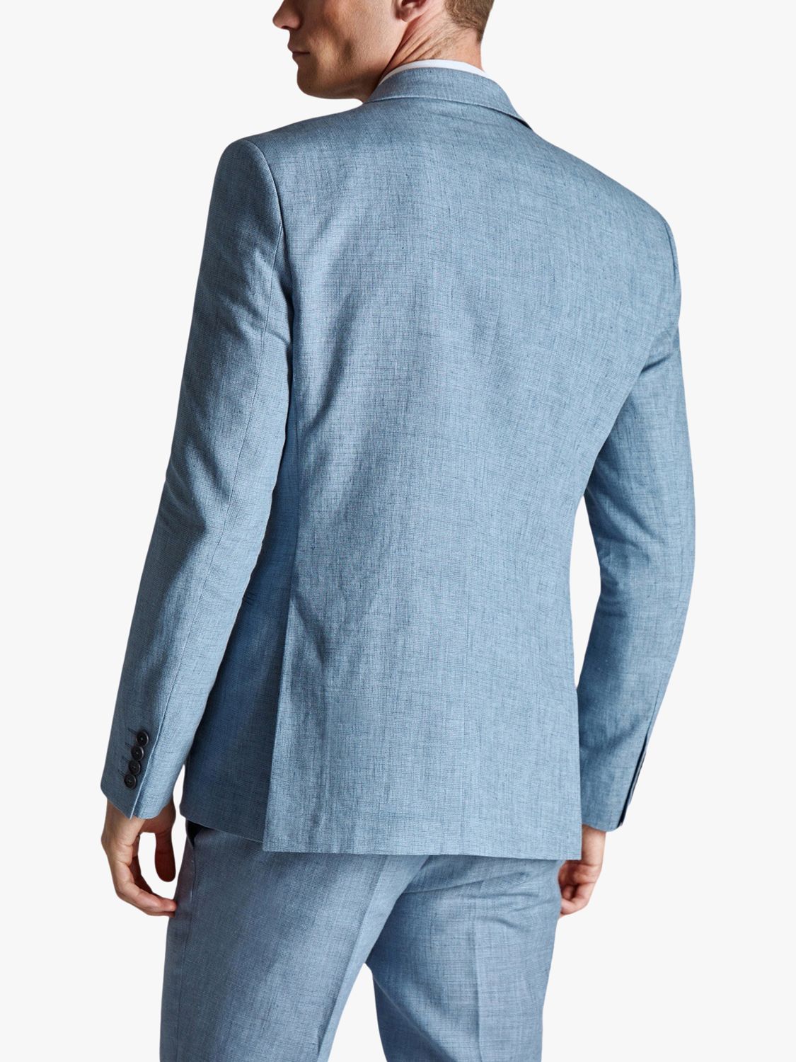 Ted Baker Hydra Linen Slim Fit Suit Jacket, Blue, 46R