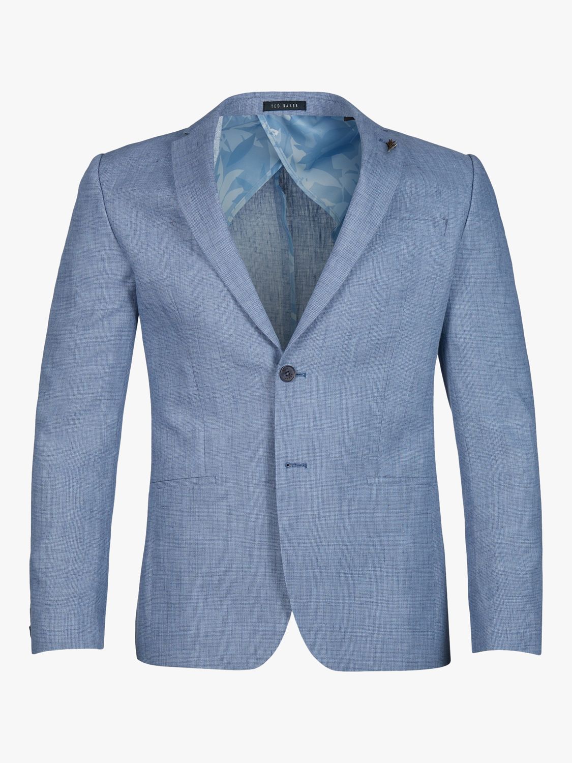 Ted Baker Hydra Linen Slim Fit Suit Jacket, Blue at John Lewis & Partners