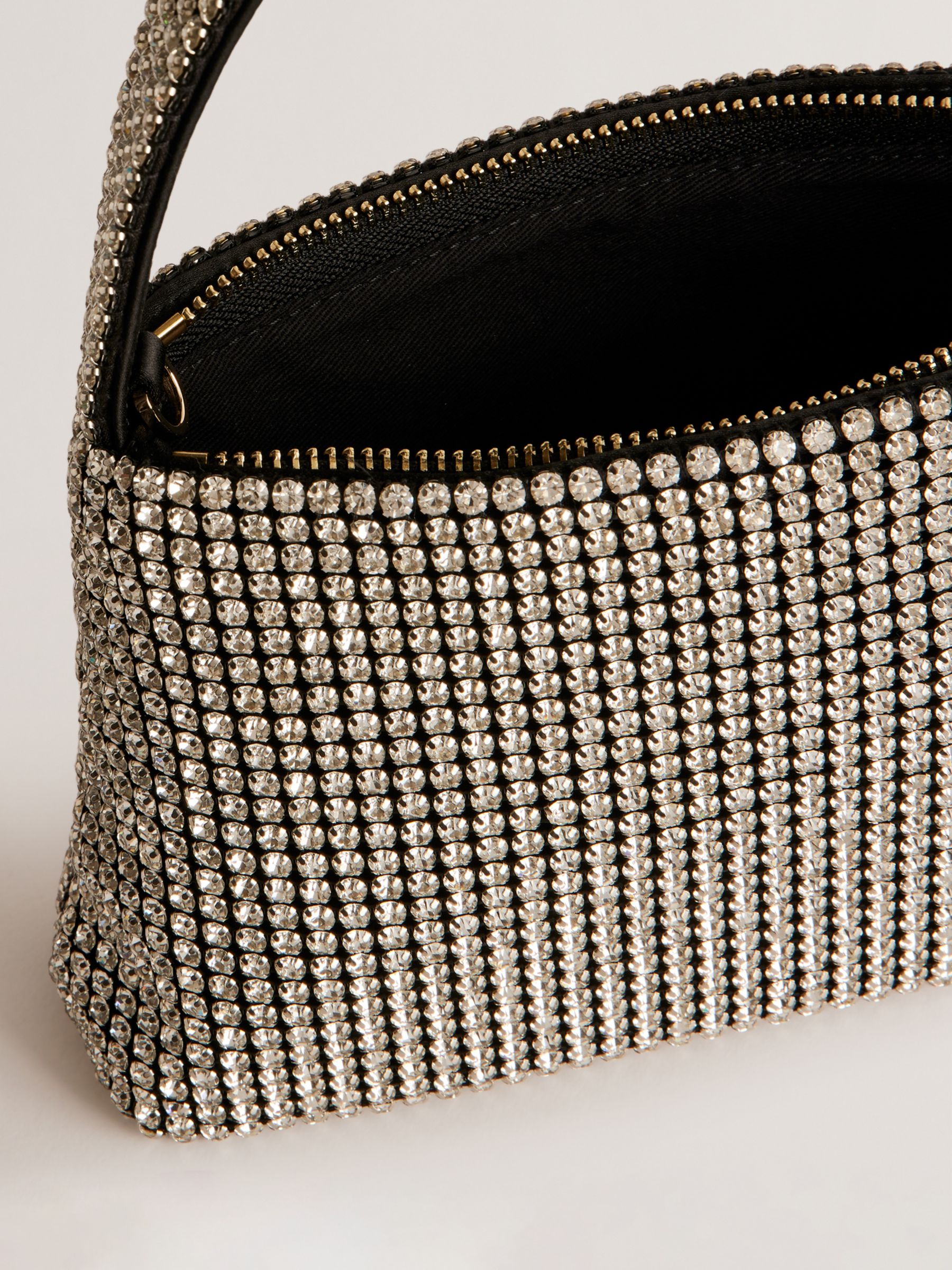 Buy Ted Baker Glittar Crystal Mini Shoulder Bag, Silver Online at johnlewis.com