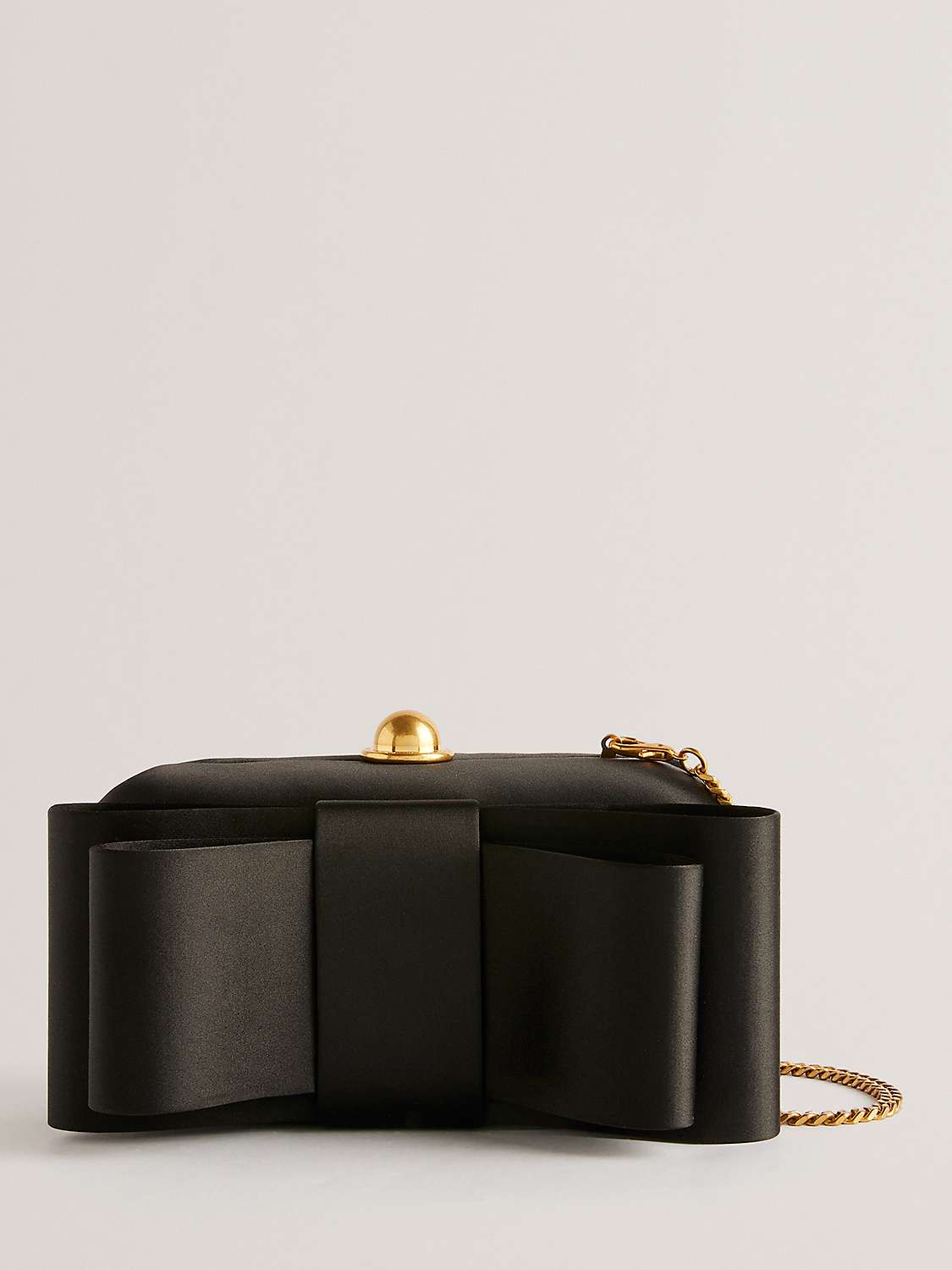 Buy TEd Baker Bowelaa Satin Bow Clutch Bag, Black Online at johnlewis.com