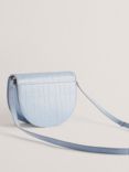 Ted Baker Sohho Croc Effect Leather Saddle Bag, Blue