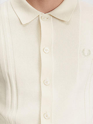 Fred Perry Button Knit Shirt, Ecru