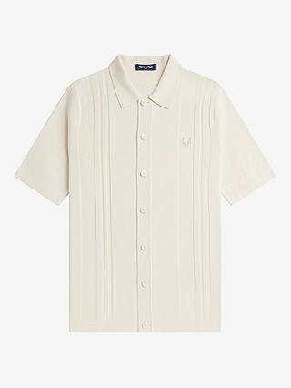 Fred Perry Button Knit Shirt, Ecru