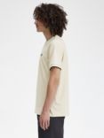 Fred Perry Twin Tipped T-Shirt, Oatmeal/Black