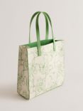 Ted Baker Linicon Linear Floral Large Icon Bag, Cream/Green