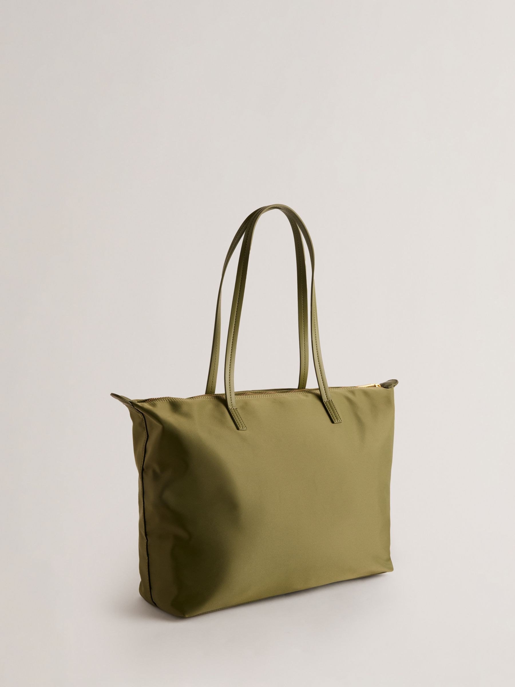 Buy Ted Baker Voyaage Zip Top Tote Bag, Dark Green Online at johnlewis.com
