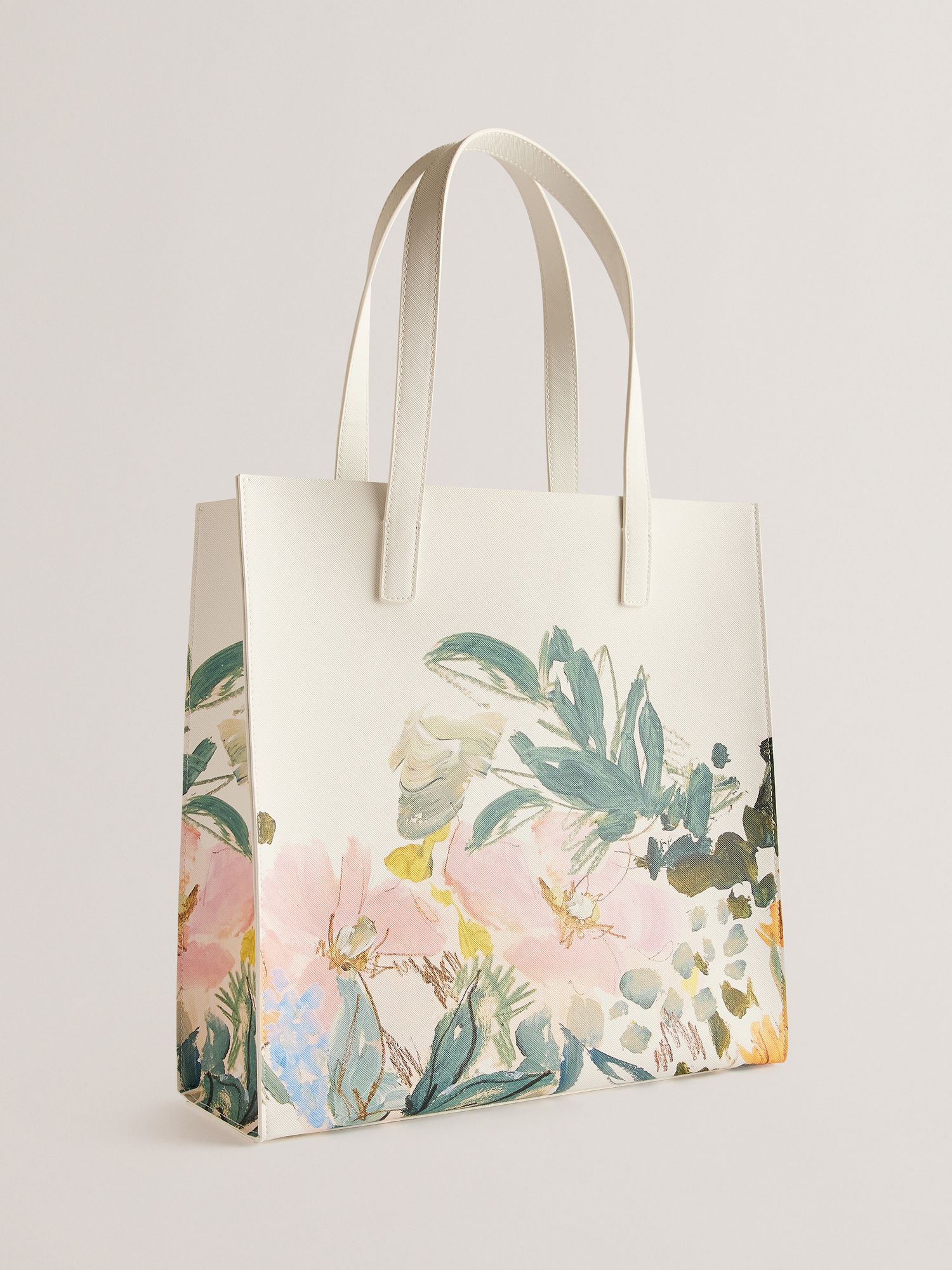 Buy Ted Baker Meaicon Painted Meadow Large Icon Bag, Cream/Multi Online at johnlewis.com