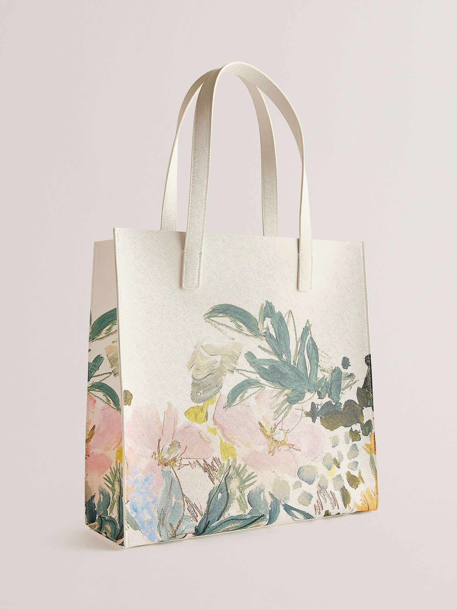 Buy Ted Baker Meaicon Painted Meadow Large Icon Bag, Cream/Multi Online at johnlewis.com