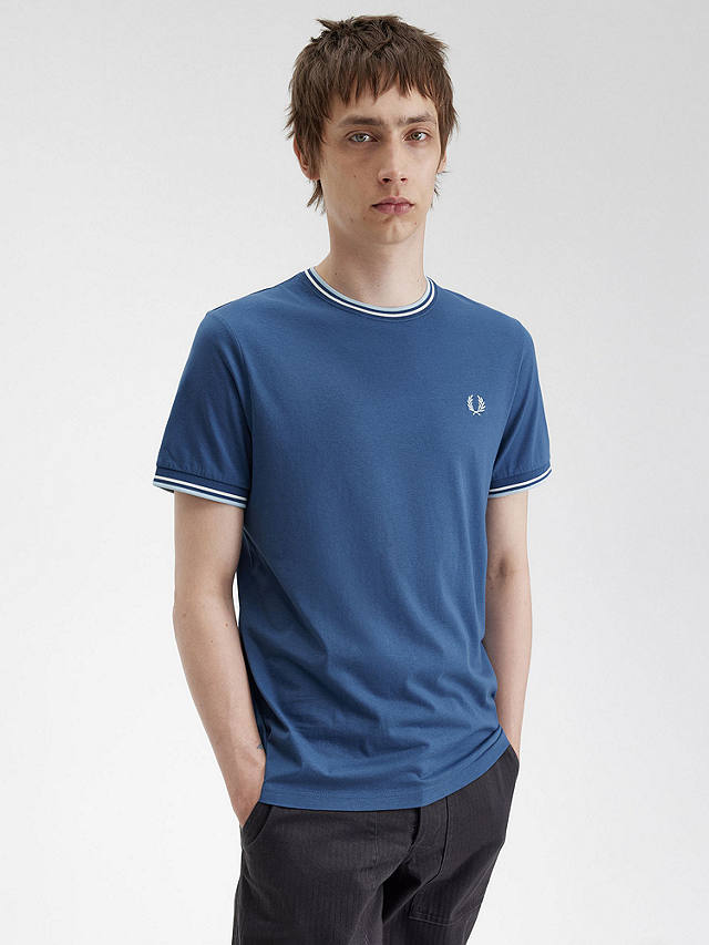 Fred Perry Twin Tipped Crew Neck T-Shirt, Blue