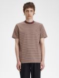 Fred Perry Stripe Heavy T-Shirt, Red/Multi, Red/Multi