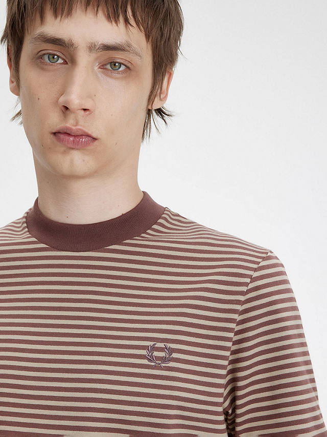 Fred Perry Stripe Heavy T-Shirt, Red/Multi