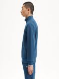 Fred Perry Half Zip Sweatshirt, Mdnghtbl/Lghice