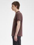 Fred Perry Cotton Crew Neck T-Shirt, Red