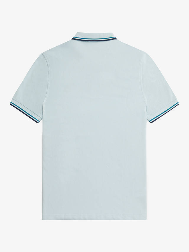 Fred Perry Twin Tipped Short Sleeve Polo Shirt, Light Ice