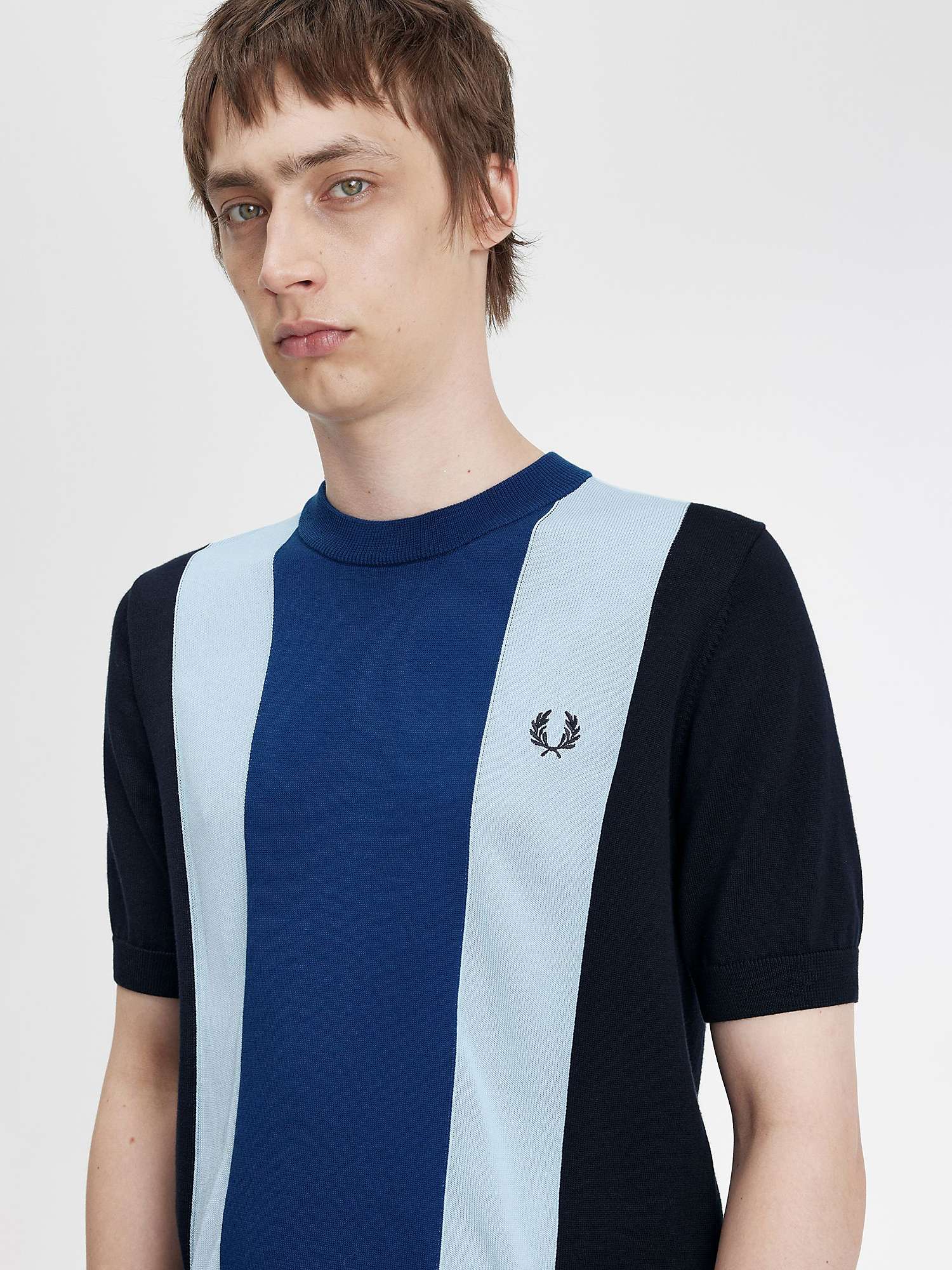 Buy Fred Perry Short Sleeve T-Shirt, Navy/Multi Online at johnlewis.com