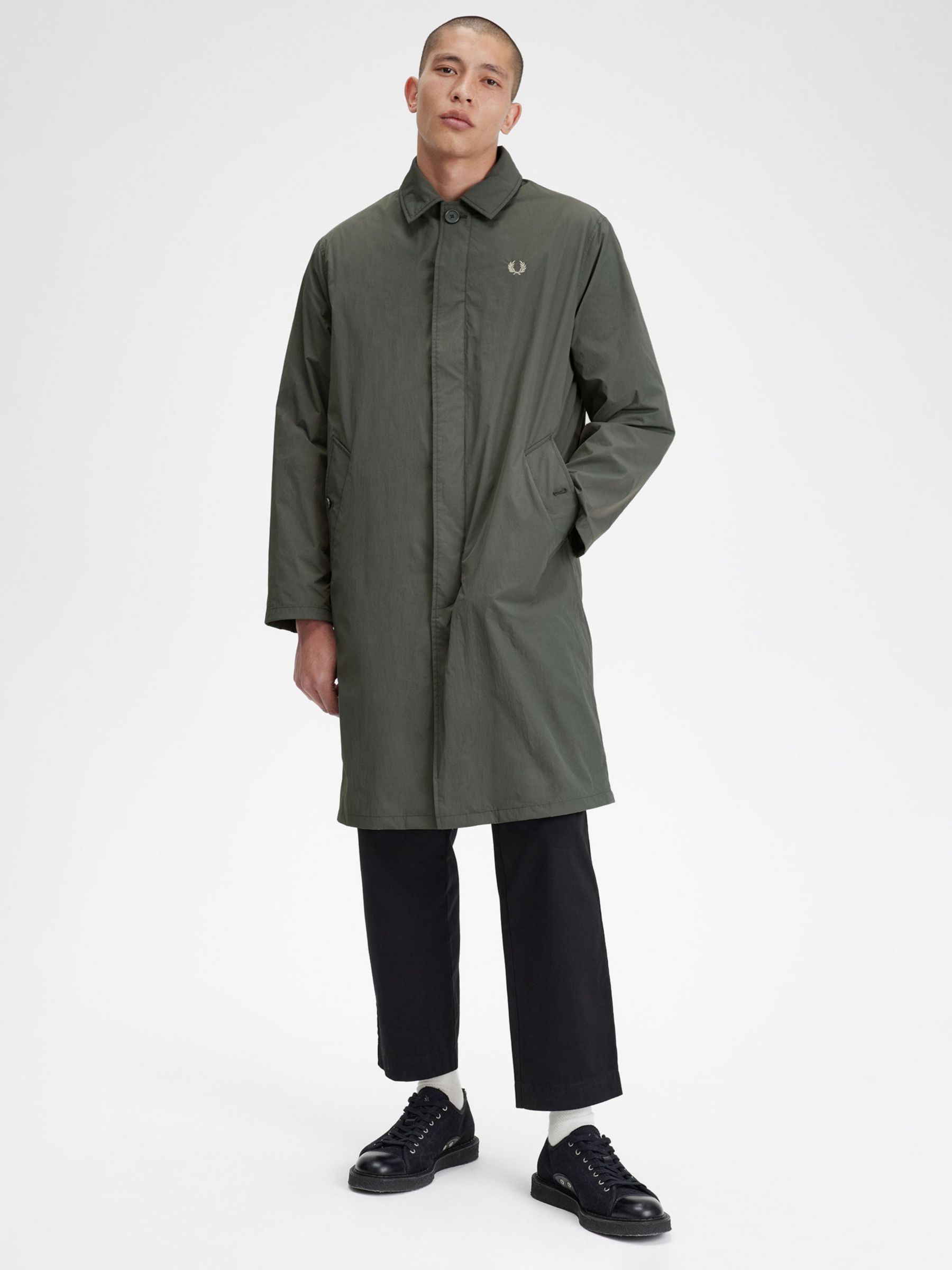 Fred Perry Shell Mac Jacket, Green, M