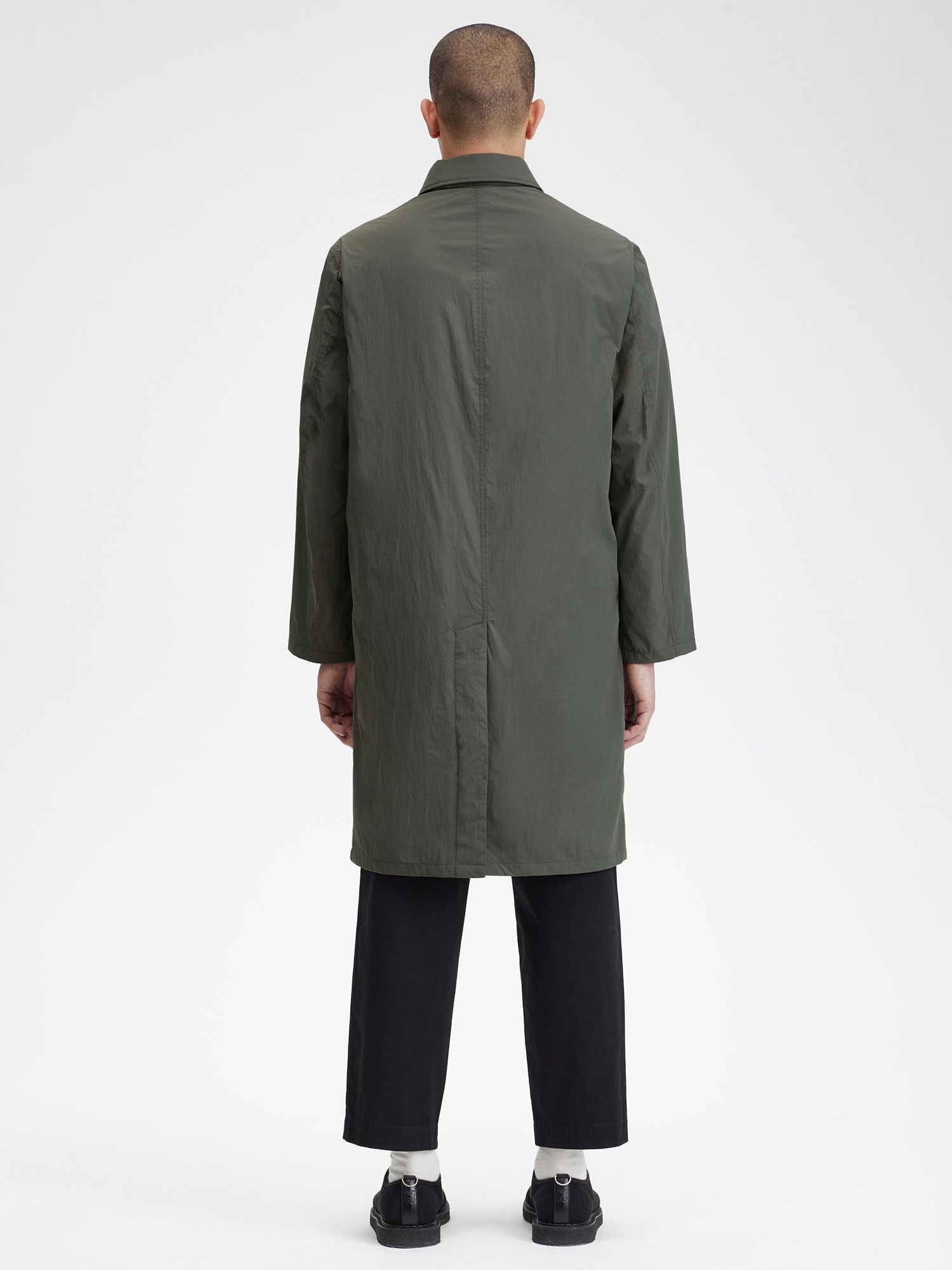 Fred Perry Shell Mac Jacket, Green at John Lewis & Partners