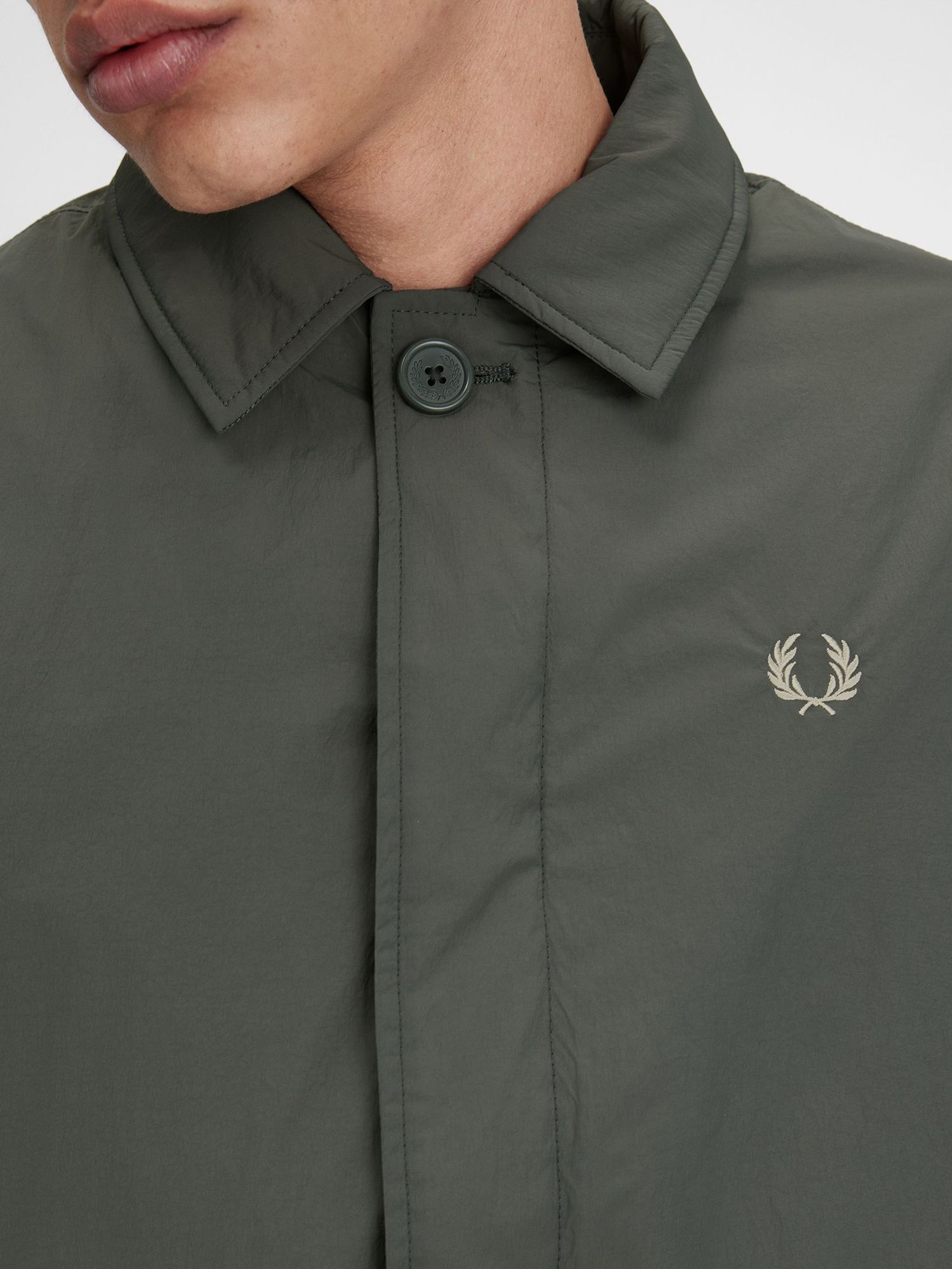 Fred Perry Shell Mac Jacket, Green, M
