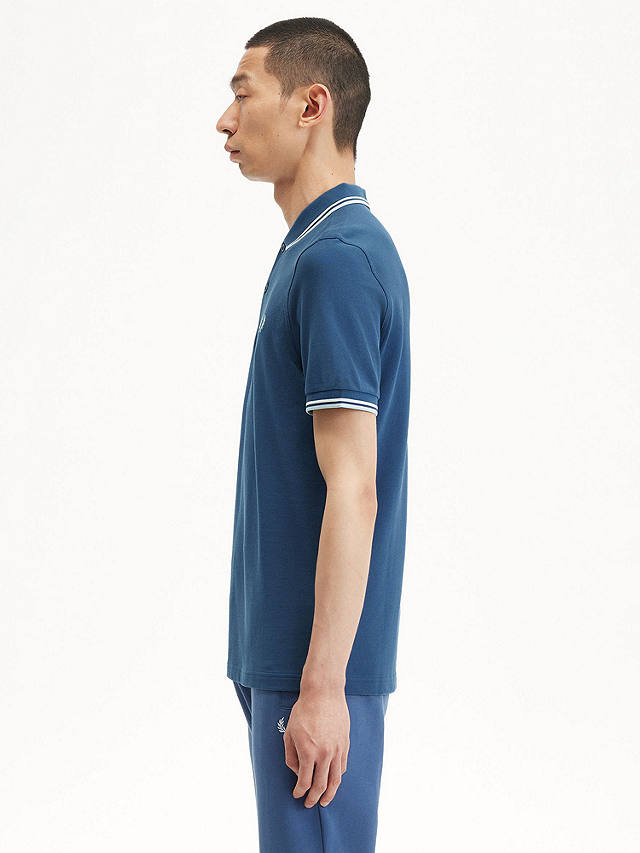 Fred Perry Twin Tipped Short Sleeve Polo Shirt, Blue