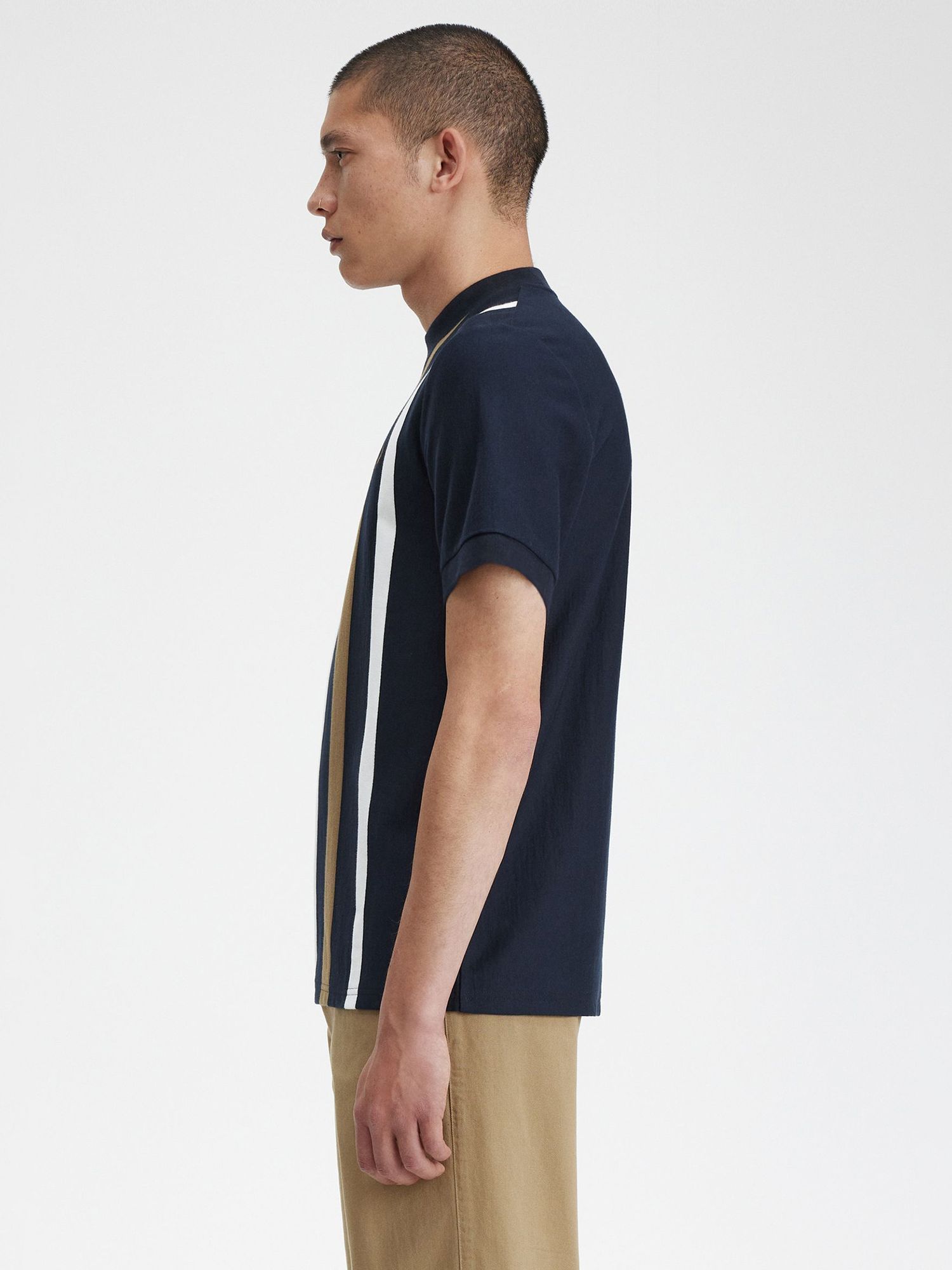 Buy Fred Perry Grad Stripe T-Shirt, Navy/Multi Online at johnlewis.com
