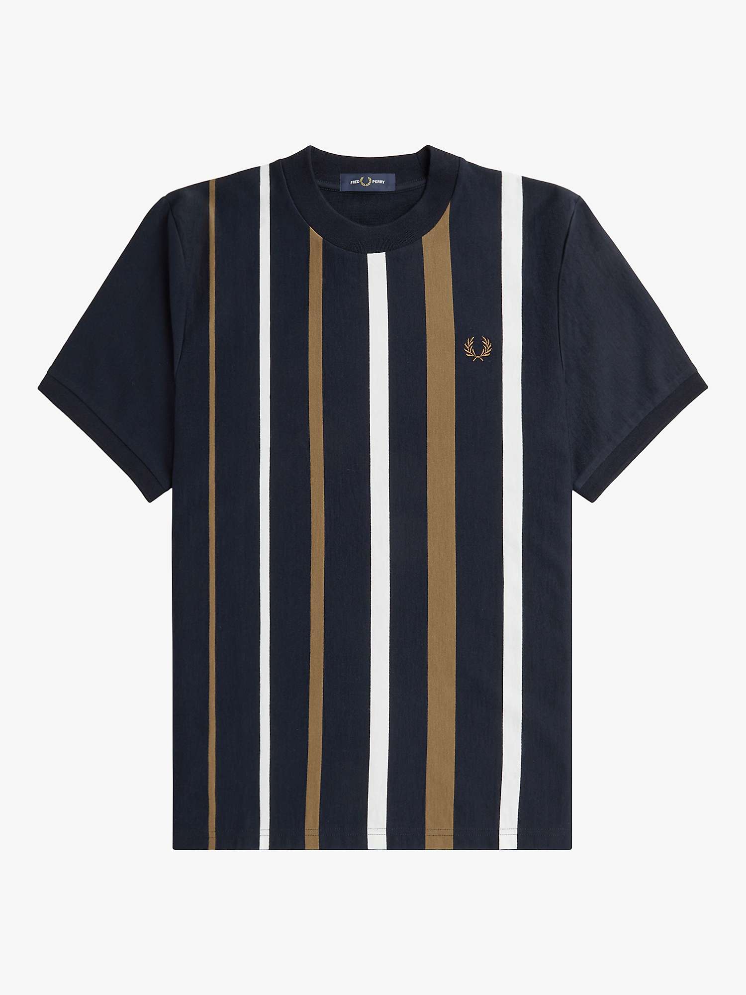 Buy Fred Perry Grad Stripe T-Shirt, Navy/Multi Online at johnlewis.com