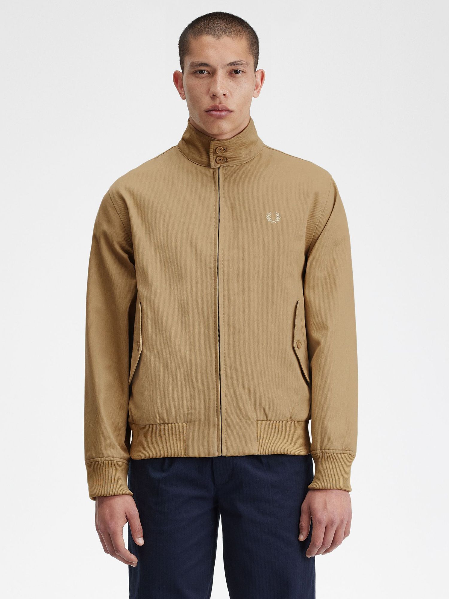 Fred Perry Cord Harrington Jacket, Brown, S