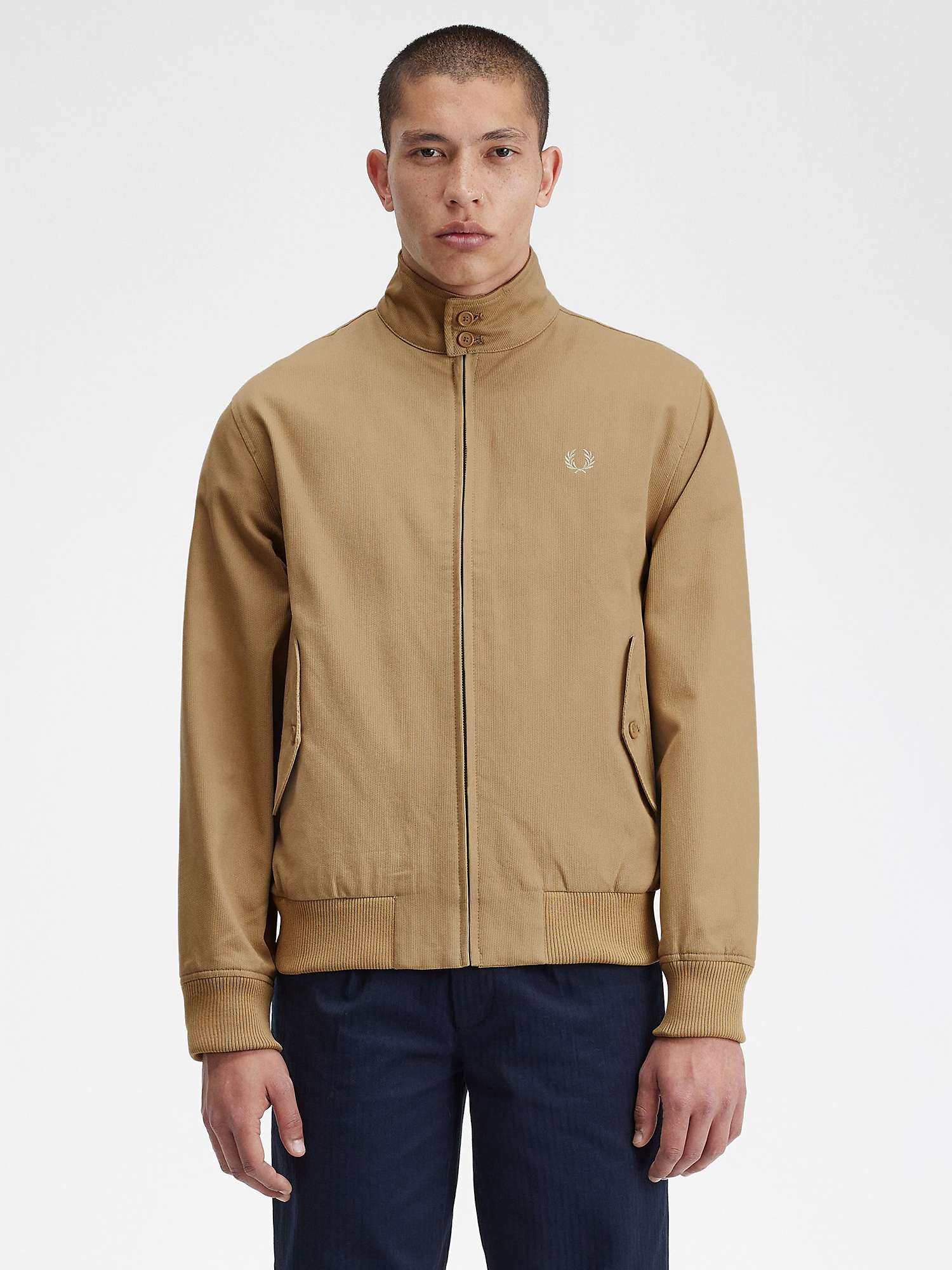 Buy Fred Perry Cord Harrington Jacket, Brown Online at johnlewis.com