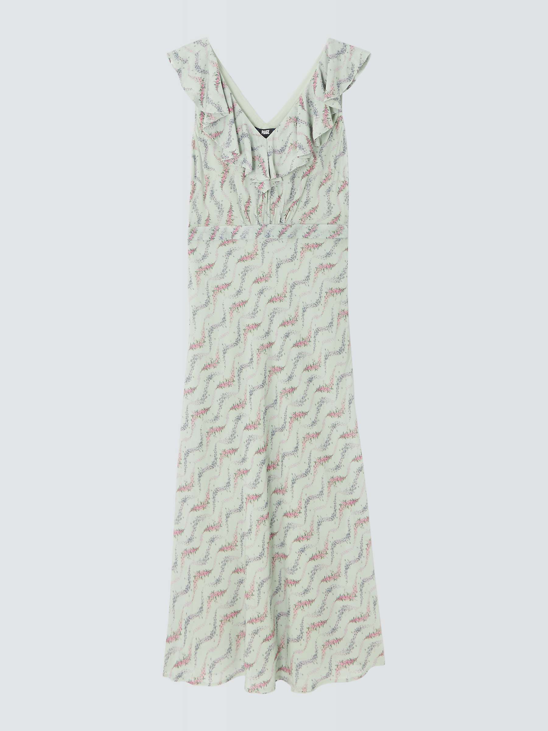 Buy PAIGE Shona Floral Print Midi Dress, Dusty Sage/Multi Online at johnlewis.com