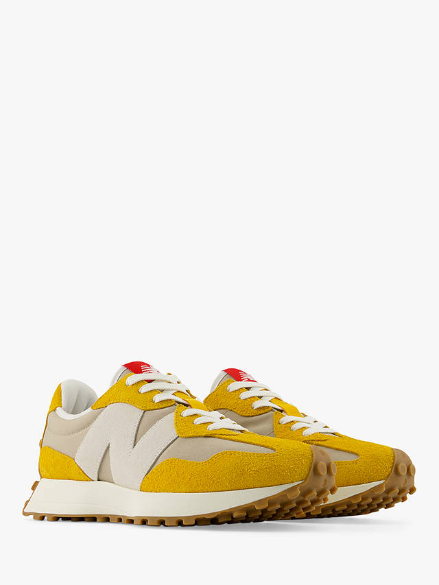 New Balance 327 Classic Suede Mesh Trainers, Gold