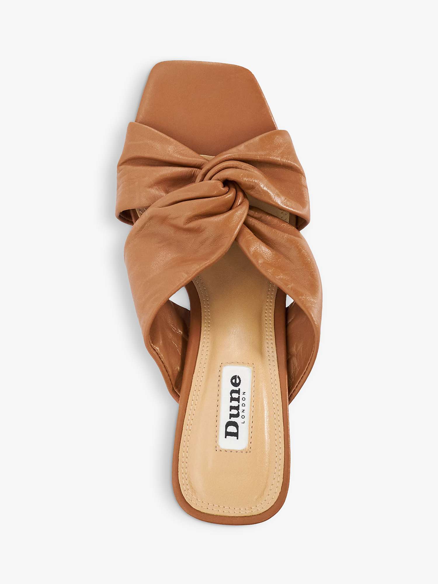 Buy Dune Maizing Soft Leather Twist Mules, Tan Online at johnlewis.com
