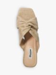 Dune Maizing Fabric Block Heel Mules, Natural, Natural-canvas