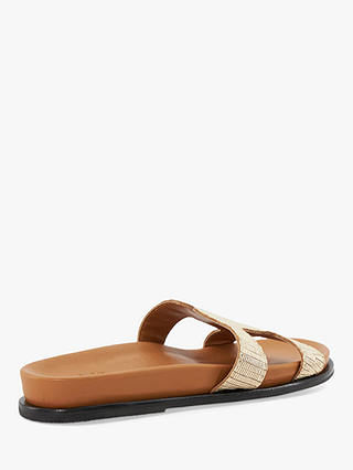 Dune Loupa Leather Sandals, Gold