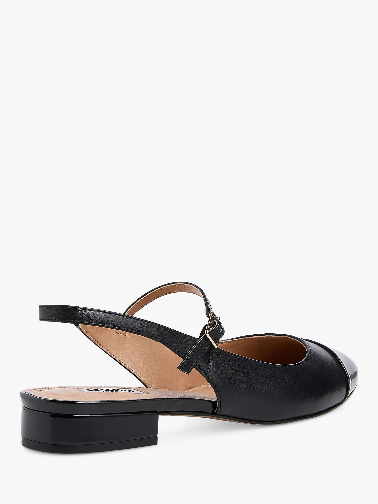 Buy Dune Hayes Leather Round Slingback Shoes Online at johnlewis.com