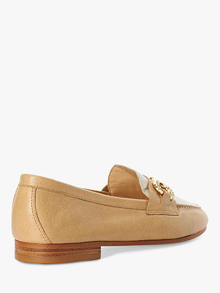 Dune Gemstone Detail Leather Loafers, Camel-leather